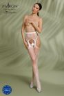 Еротичні колготки-бодістокінг Passion ECO S001 white