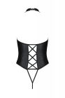 Боді з еко-шкіри з імітацією шнурівки та відкритим доступом Nancy Body black 4XL/5XL - Passion