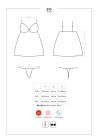 Obsessive 810-BAB-2 babydoll & thong white S/M