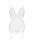 Obsessive 810-COR-2 corset & thong white L/XL