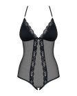 Сітчастий боді з відкритими сідницями Obsessive 841-TED-1 teddy S/M, чорний
