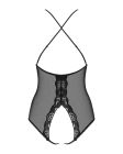 Сітчастий боді з відкритими сідницями Obsessive 841-TED-1 teddy S/M, чорний