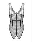 Бодістокінг із великої сітки з доступом Obsessive B117 teddy S/M/L, чорний