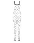 Бодістокінг з великим вічком і відкритими грудьми Obsessive Bodystocking N102 S/M/L, чорний, комбіне