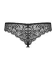 Мереживні танга з доступом Obsessive Contica crothchles thong S/M, чорні