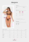 Напівпрозорий еротичний комплект Obsessive Obsessivia 2-pcs set black L/XL, бюстгальтер та трусики, 