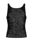 Чоловіча напівпрозора майка-борцовка з візерунком Obsessive T103 tank top S/M/L, чорна