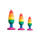 Анальная пробка Wooomy Hiperloo Silicone Rainbow Plug L