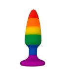 Анальна пробка Wooomy Hiperloo Silicone Rainbow Plug M