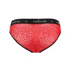 Чоловічі напівпрозорі труси Passion 031 Slip Mike S/M Red, під леопард