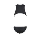 Чоловіче шкіряне боді Passion 056 Adam XXL/XXXL Black, заклепки