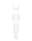 Сітчастий бодістокінг з імітацією топа та шортів Obsessive Bodystocking G330 XL/XXL, white, з доступ