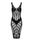 Напівпрозора сукня міді Obsessive D609 dress S/M/L, black