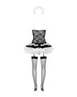 Еротичний костюм покоївки зі спідницею Obsessive Housemaid 5 pcs costume S/M, black, топ, спідниця, 