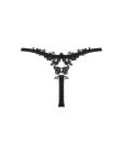 Прозорі стрінги із мереживом Obsessive Celia Noir thong XL