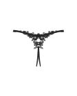 Прозорі стрінги з доступом Obsessive Celia Noir crotchless thong XL/2XL