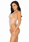 Боді-сітка зі стразами Leg Avenue Net snap crotch tank bodysuit White, one size