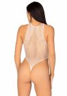 Боді-сітка зі стразами Leg Avenue Net snap crotch tank bodysuit White, one size