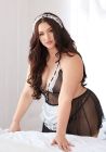 Костюм покоївки Leg Avenue Fantasy French Maid XL/XXL, сукня, трусики, пов’язка