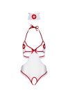 Костюм медсестри Leg Avenue Naughty Nurse, one size, боді та шапочка