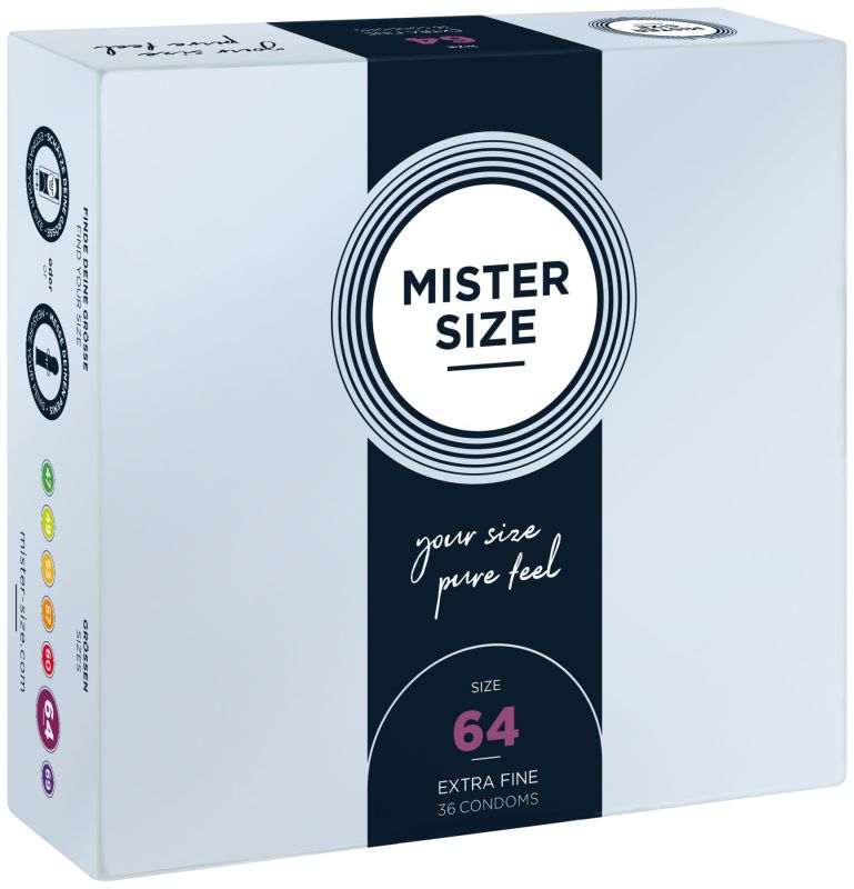 Презервативы Mister Size – pure feel – 64 (36 condoms), толщина 0,05 мм