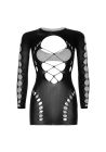 Безшовна мінісукня Leg Avenue Long sleeve cut out mini dress One size Black