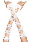 Мітенки Leg Avenue Butterfly applique arm warmers White, метелики	