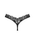 Мереживні стрінги Obsessive Donna Dream thong M/L Black, низька посадка