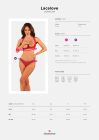 Комплект білизни Obsessive Lacelove cupless 2-pcs set XS/S Red, відкритий доступ, відкриті груди