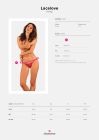Мереживні стрінги Obsessive Lacelove thong XS/S Red, низька посадка