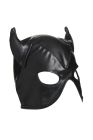 Маска Master Series Dungeon Demon Bondage Mask with Horns - Black