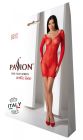 Напівпрозора мінісукня Passion BS101 One Size, red, рукави-мітенки