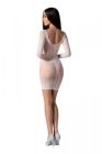 Напівпрозора мінісукня Passion BS101 One Size, white, рукава-мітенки